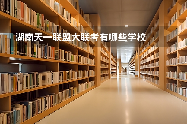 湖南天一联盟大联考有哪些学校