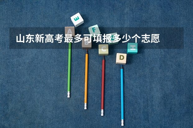 山东新高考最多可填报多少个志愿