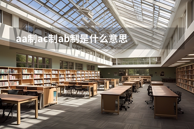 aa制ac制ab制是什么意思