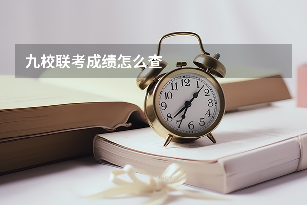 九校联考成绩怎么查